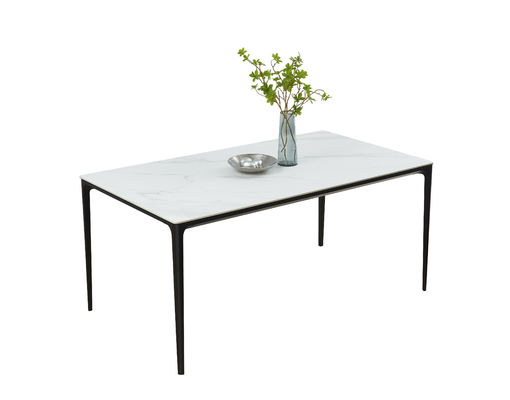 Ceramic Iron Fixed Dining Table 4 Legs 1600*900*730mm